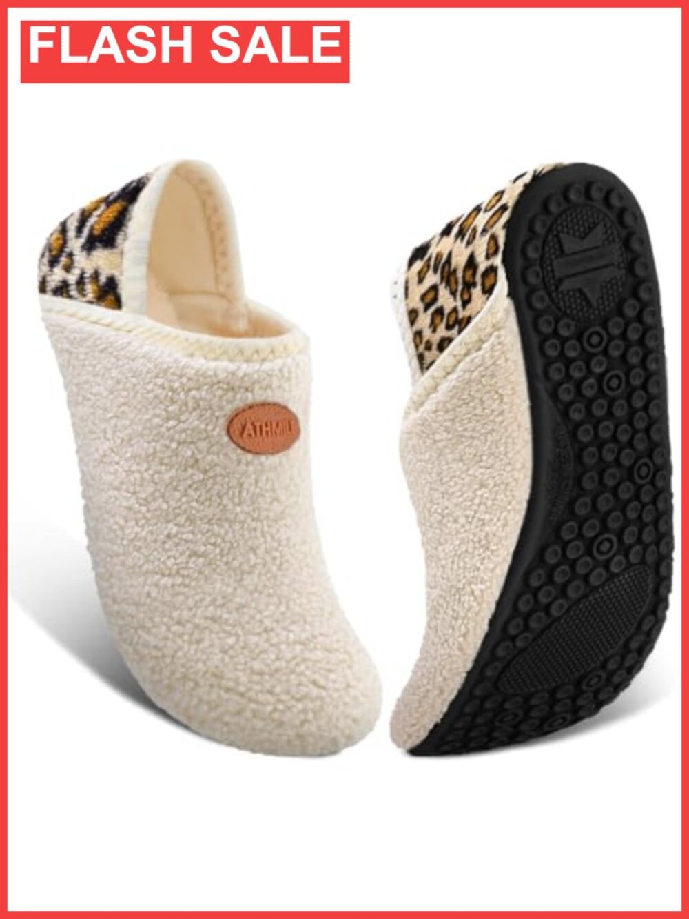 Soft Fleece Teddy Slippers Socks Non-Slip Indoor Outdoor House Shoes